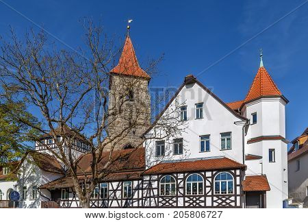 Tower of St. Leonhard Church in Lauf an der Pegnitz Germany