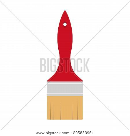 Flat icon paint brush isolated on white background. Vector illustration.
