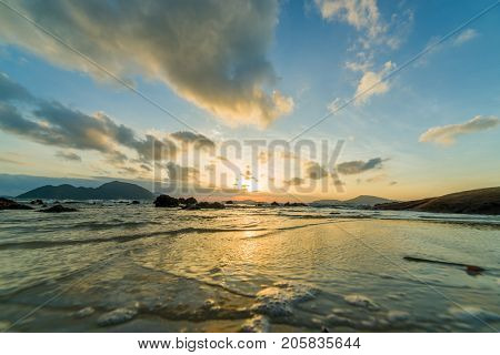 Laem Ka beach in Phuket Thailand at sunrise