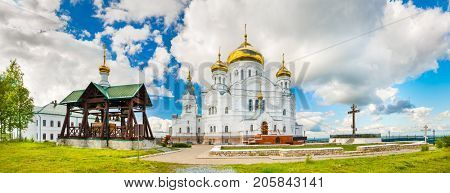 Panoramic view of the Belogorsky Monastery. Perm Krai. Russia. Panorama