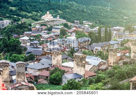 Beautiful View on Mestia, Georgia