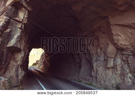 Road in canyon in Peru