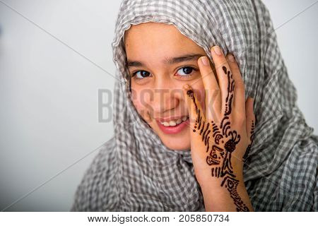 Beautiful floral henna