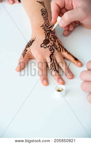 Beautiful floral henna