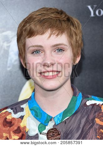 LOS ANGELES - SEP 05:  Sophia Lillis arrives for the 'IT' World Premiere on September 5, 2017 in Hollywood, CA                