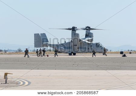 Bell Boeing Mv-22 Osprey Performing At The Miramar Air Show