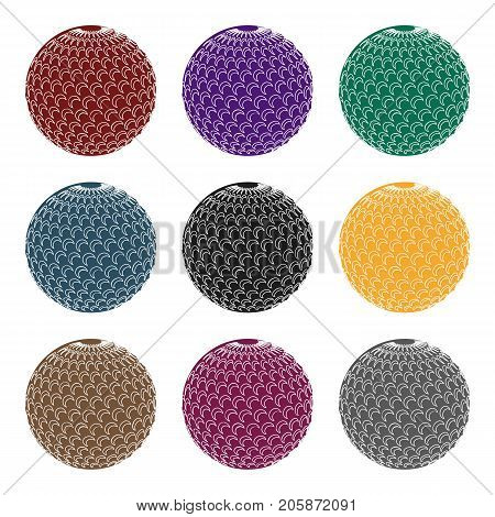 Golf ball.Golf club single icon in black style vector symbol stock illustration .