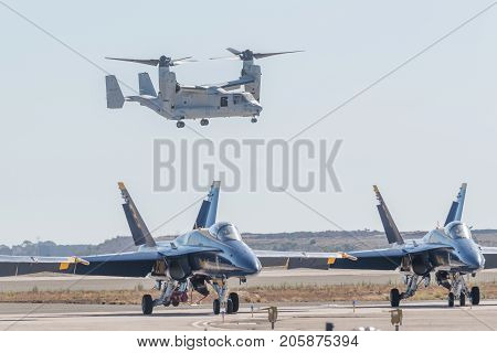 Bell Boeing Mv-22 Osprey Performing At The Miramar Air Show