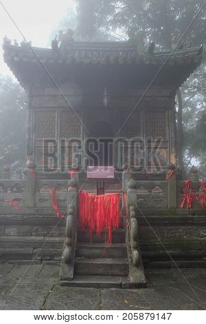The Wudang Mountains: SEP 09 Hubei Province China. One of the temple at national park .It's world heritate and famous in one of China. This here have a good weather sometime it a lot of the fog. It's especially name