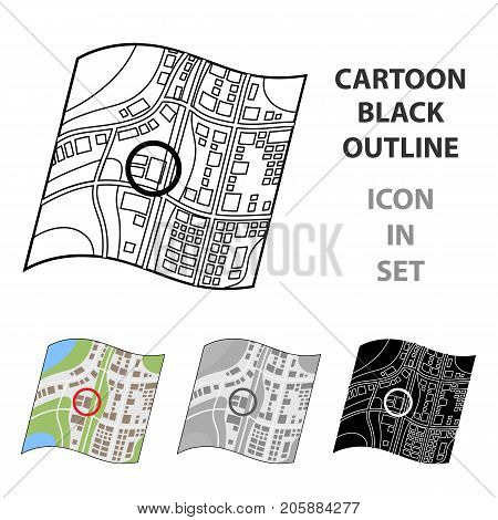 Location on the map.Realtor single icon in cartoon style vector symbol stock illustration .