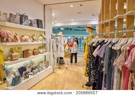 BUSAN, SOUTH KOREA - MAY 28, 2017: TWEE store at Lotte Department Store