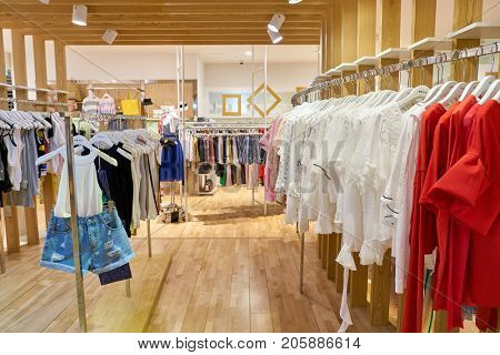 BUSAN, SOUTH KOREA - MAY 28, 2017: TWEE store at Lotte Department Store