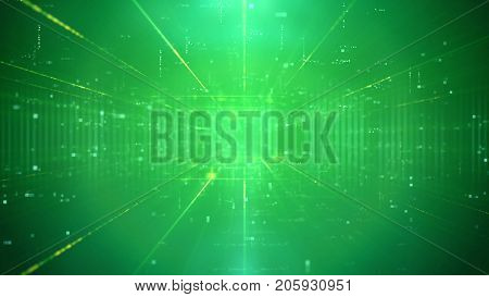 Bizarre Technology Green Backdrop