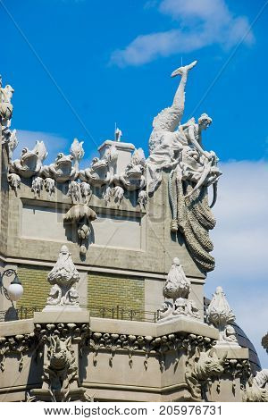 KIEV UKRAINE- May 18 2011:Chimeras of Vladislav Gorodetsky House in Kiev