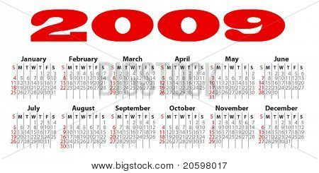Calendário para 2009