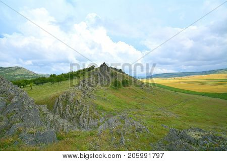 The Rock formations in the Macin Mountains