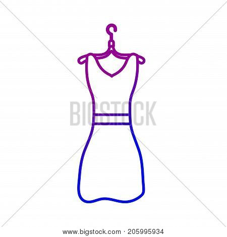 line woman dress casual design style vector illustration