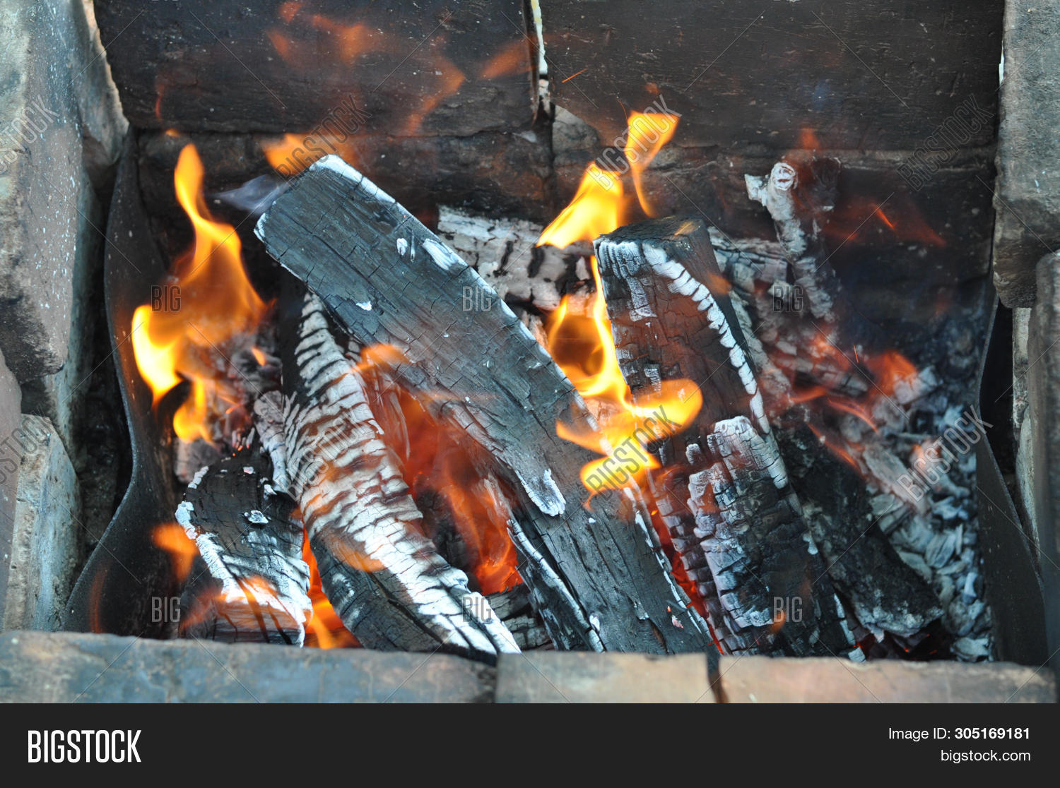 Burning Firewood Black Image & Photo (Free Trial) Bigstock