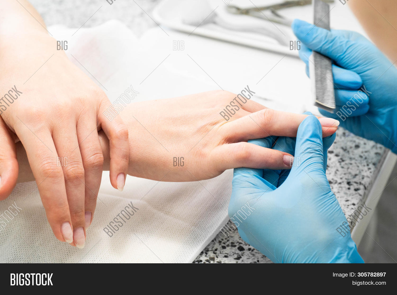Nail Technician Giving Image & Photo (Free Trial) Bigstock