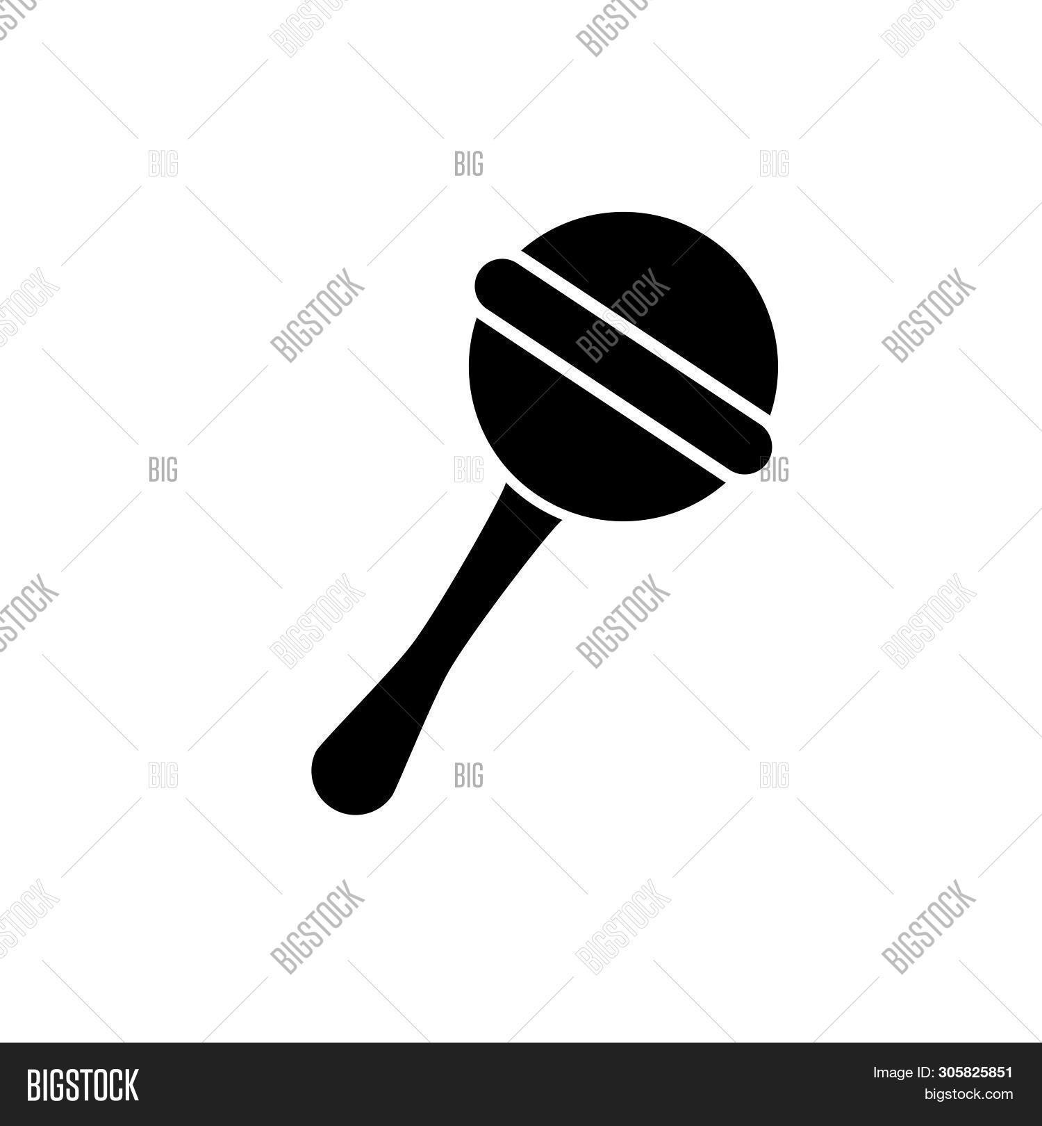 Baby Rattle Silhouette Image & Photo (Free Trial) Bigstock