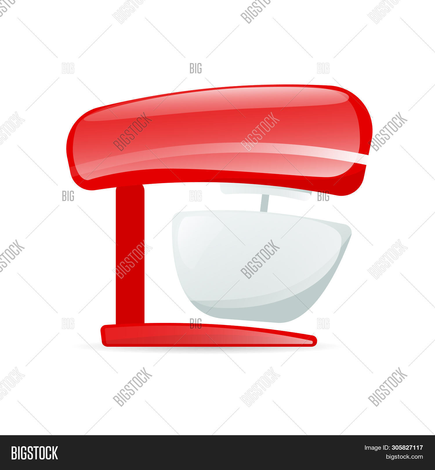 Red Kitchen Mixer Icon Image & Photo (Free Trial) Bigstock