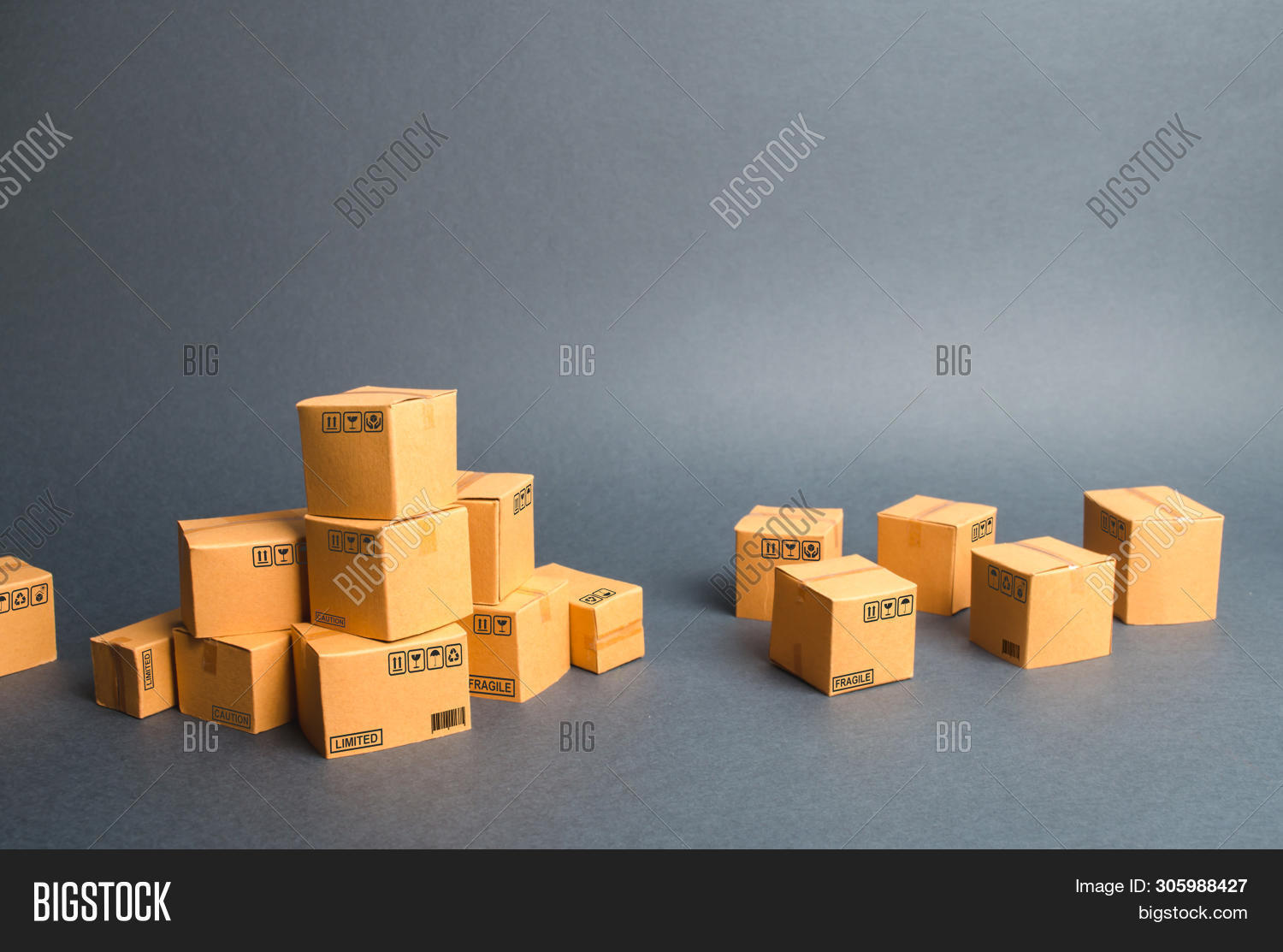 Many Cardboard Boxes. Image & Photo (Free Trial) Bigstock