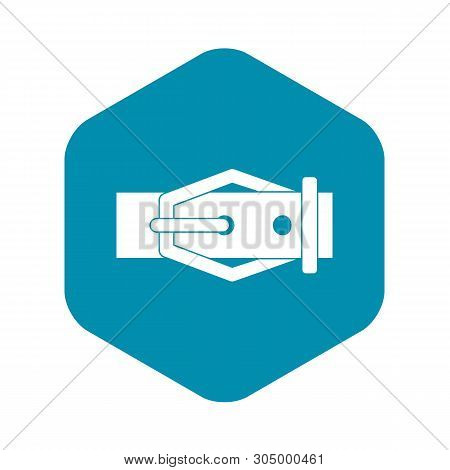 Leather Belt Icon. Simple Illustration Of Leather Belt Vector Icon For Web