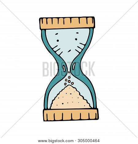 Hourglass Character For Illustration Of Time Management Training Materials, Board Games, Kids Books.