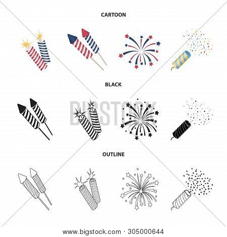 Vector Illustration Of Festival And Summer Sign. Set Of Festival And Holiday Stock Vector Illustrati