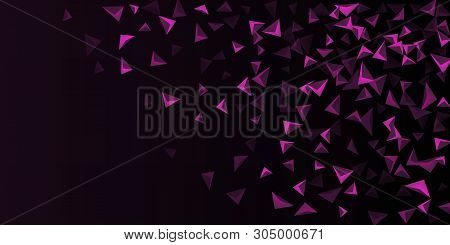 Triangle Background. Abstract Composition Of Triangular Crystals. Modern Geometric Background.  3d V