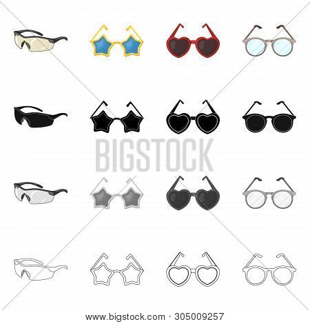 Vector Illustration Of Summer And Beach Logo. Collection Of Summer And Fashion Vector Icon For Stock