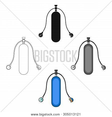 Balloon For Diving.extreme Sport Single Icon In Cartoon, Black Style Vector Symbol Stock Illustratio