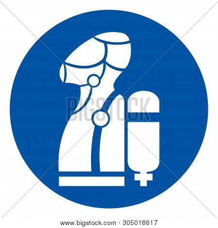 Wear Scba Symbol Sign, Vector Illustration, Isolate On White Background Label .eps10