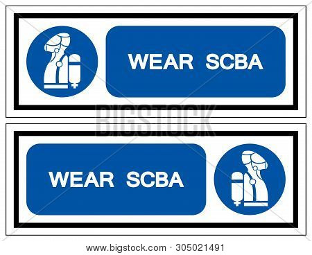 Wear Scba Symbol Sign, Vector Illustration, Isolate On White Background Label .eps10