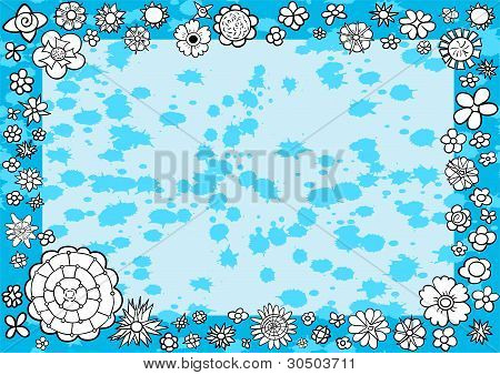 Floral frame divertente