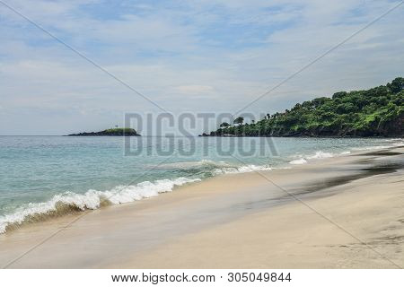 Tropical Beach In Bali Near Chandidasa, Knowen As White Sand Beach