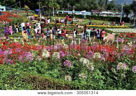 Kodaikanal, Tamilnadu, India - June 2, 2019: The 58th Flower Show In Kodaikanal
