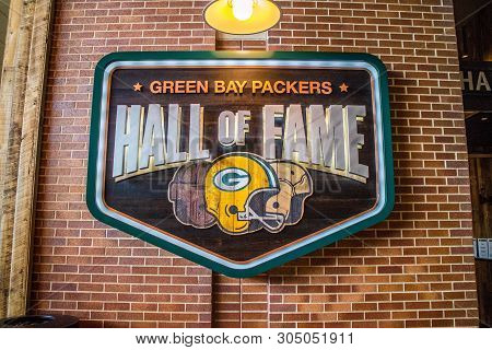 An Outdoor Football Arena In Green Bay, Wisconsin