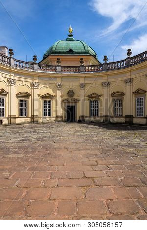 Buchlovice Castle Architecture Detail In Moravia, Czech Republic, Sunny Summer Day