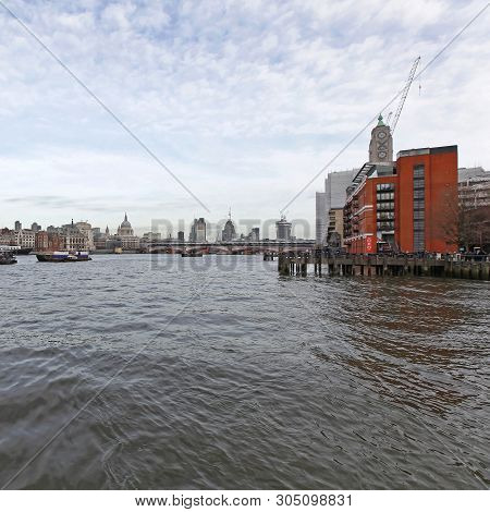 London, United Kingdom - January 26, 2013: Oxo Tower Building At River Thames Southwark In London, U