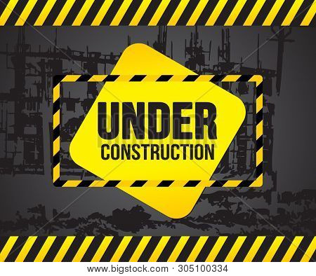 Abstract Artistic Creative Under Construction Background Vector Illustration