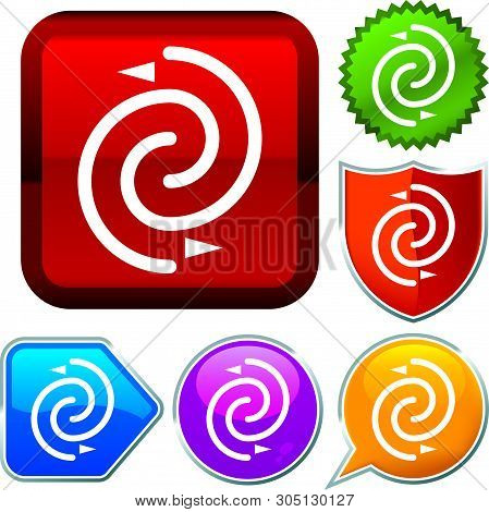 Set Shiny Icon Series On Buttons. Decision.