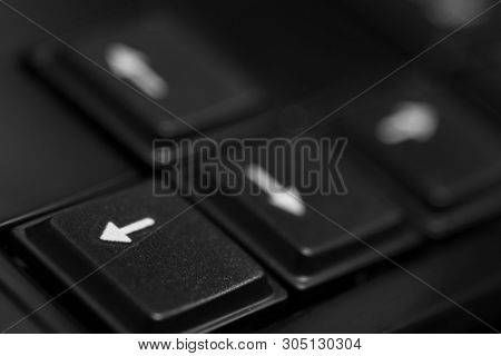 Black Computer Keyboard Close Up