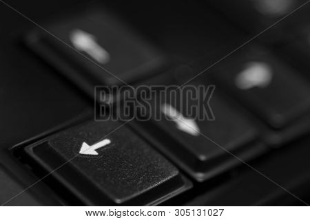 Black Computer Keyboard Close Up