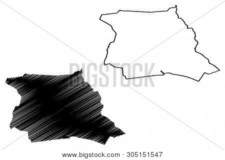 Abidjan (ivory Coast, Republic Of Cote Divoire) Map Vector Illustration, Scribble Sketch Autonomous 
