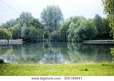 Beautiful Lake Wulfen Barkenberg Dorsten Background High Quality Prints Products 50,6 Megapixels