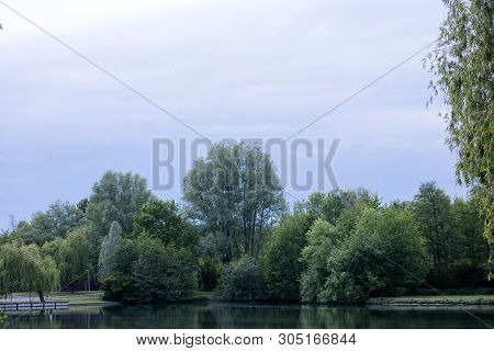 Beautiful Lake Wulfen Barkenberg Dorsten Background High Quality Prints Products 50,6 Megapixels