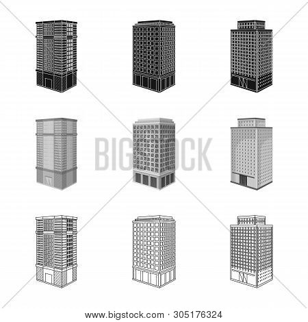 Vector Design Of Construction And Building Logo. Set Of Construction And Estate Vector Icon For Stoc