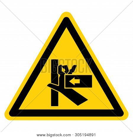 Hand Crush Force From Rigth Symbol Sign, Vector Illustration, Isolate On White Background Label .eps