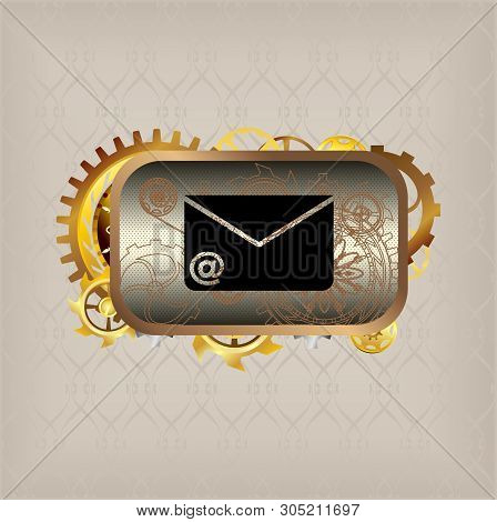 Menu Icons Steampunk Buttons Set Vec Tor
